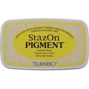 Tsukineko - Stazon Pigment inktkussen - 091 Lemon Drop - 75x35mm