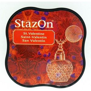 Stempelinkt Stazon midi - St. Valentine - is een Permanente inkt voor metaal, glas, plastic en andere harde materialen