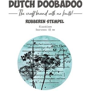497004006 Dutch Doobadoo - Rubberen Stempel - ATC cirkel Blaasbloem no.3 - Artist Trading Coins - 65mm doorsnede