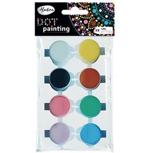 80885 Aladine Deco - Dot Painting - Paint - Stipverf - 8 kleuren - 8 potjes à 5ml
