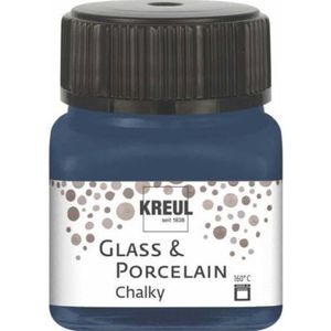 16637 Glass en porcelain chalky - Kleur Navy blue - Potje 20ml