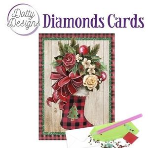 1155 Dotty designs diamonds cards - Christmas Stocking - 10x15cm
