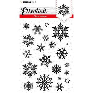 Sl-es-stamp96 Studio Light - Christmas Essentials stempel met diverse sneeuwsterren 10 tot 35mm