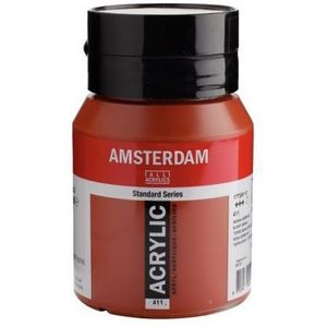 Amsterdam acrylverf - Kleur 411 Gebrand sienna - Verpakt in een pot van 500ml