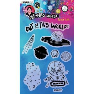 Abm-ootw-stamp71 Studio Light Clear stamp - Art By Marlene - Out of this World - Space Cats