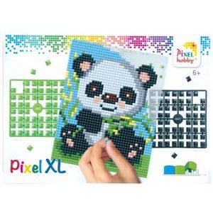 28012 Pixelhobby - Pixel XL op 4 basisplaten - Pandabeer
