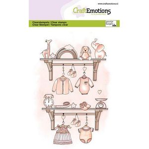 Craft Emotions - Clearstamp A6 - Babyplankje - 22 stempels
