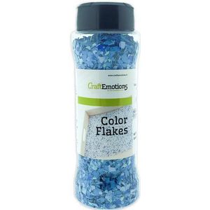 Craft Emotions - Color Flakes - Graniet blauw - Pot 90 gram