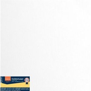 Florence - Cardstock papier linnenstructuur - Wit - 216grams - 30,5x30,5cm - 20 vellen