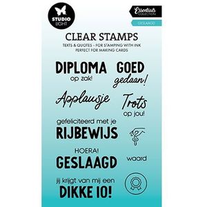 Sl-es-stamp642 Studio light - Clearstamp Essentials Collection nr642 Geslaagd - 10 stempels - 74x105mm