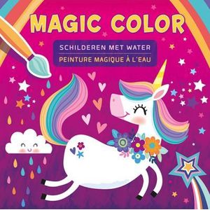 Boek - Magic color schilderen met water - Eenhoorns - 20x20cm