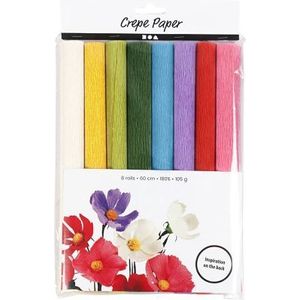 Creativ Company - Crepepapier set - Standaard kleuren - 25x60cm - 8 vellen - Cosmos