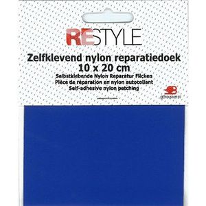 Restyle - Reparatiedoek zelfklevend nylon - 10x20cm - Kleur 215 Blauw