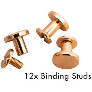 Studio Light Binding Studs 04 - Rose gold - Planner Essentials 12st. 9x9x7mm