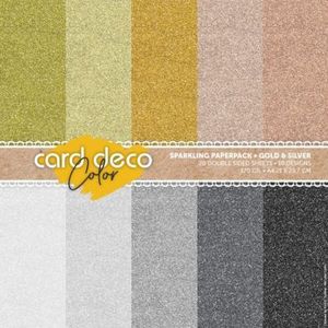 Card Deco Color - Sparkling Paperpack - 20 Vellen - Glinsterend - 170 Grams