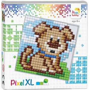 41007 Pixelhobby - XL Pixel gift set - Hondje - 12x12cm