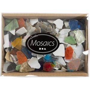Creativ Company - 55527 Mozaiek stenen glas - 8-20mm - Diverse kleuren - Doos 2kg