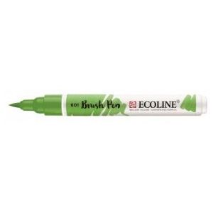 601 Ecoline brushpen - Licht groen is een vloeibare waterverf in een brushpen