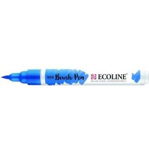 505 Ecoline brushpen - Ultramarin light is een vloeibare waterverf in een brushpen