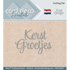 Card Deco Essentials snijmal - Kerst groetjes - 5,8x3,9cm