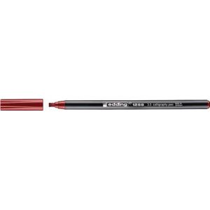 Edding - E-1255 Kalligrafie pen - Kleur 046 Rood - 3.5mm - Platte punt