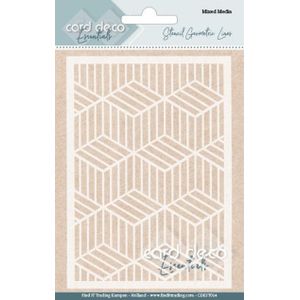 Cdest014 Card Deco Essentials - Mixed Media Stencil - Geometric Lines - A6
