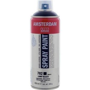 Amsterdam Spray Paint - Acrylverf - Kleur 702 Lampenzwart - Spuitbus 400ml