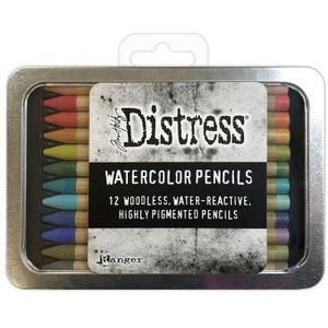 Tdh76643 Ranger Distress Watercolor Pencils - Kit 3 - Houtloos - 12st in blik