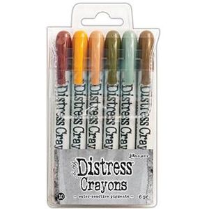 Tdbk51800 Ranger Distress Crayons - Set nr10 - 6 kleuren - Aquarelkrijtstiften