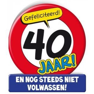 Wenskaart verkeersbord - 40 jaar