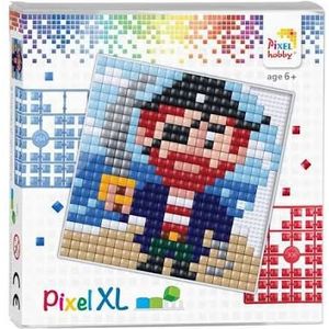 41035 Pixelhobby - XL Pixel gift set - Piraat 2 - 12x12cm