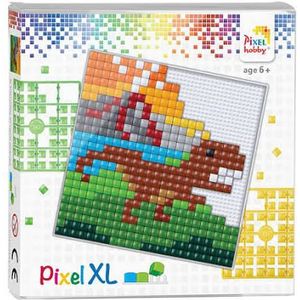 41018 Pixelhobby - XL Pixel gift set - Dino - 12x12cm