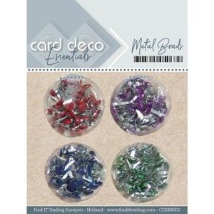 Cdebr002 Card Deco Essentials - Metal Brads - Rood, Groen, Blauw, Paars - 200st (4x50st)