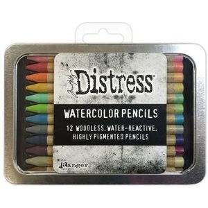 Tdh76315 Ranger Distress Watercolor Pencils - Kit 2 - Houtloos - 12st in blik