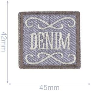 HKM Mode Applicatie - Denim Jeans - 42x45mm - Plakbaar - Naaien - Strijken - 1st