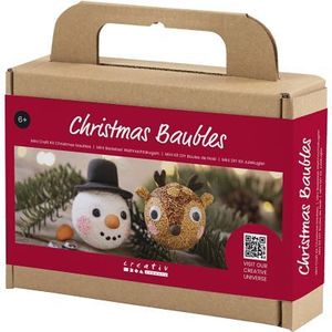 Creativ Company - Hobbyset - Kerstballen Boetseren - Rendier en Sneeuwpop - Kerstdecoratie - DIY