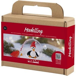 Creativ Company - Mini Hobbyset Boetseren - Pinguin - Kerstdecoratie - DIY