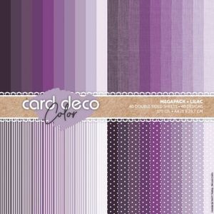 CDCPPA419003 Card Deco Color - Paperpack - Multipack - Lilac - 170grams - 40 designs - 40 dubbelzijdige vellen - A4