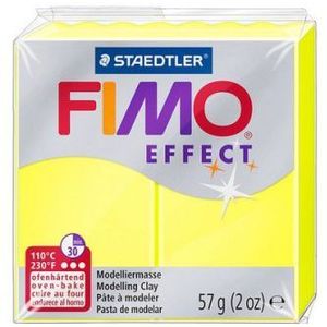 Fimo effect - 8010-101 in de kleur Neon geel - pakje 57gr