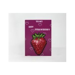 Wc0124 Diamond painting kaart - To My Hot Strawberry - 14x10cm