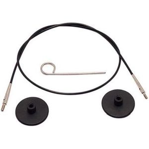 Knitpro - 10525 Verwisselbare draad met connector - Zwart - 150cm