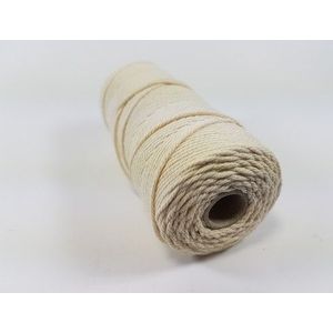 Macrame touw - 1.5mm 100gr - Kleur ecru - Katoen