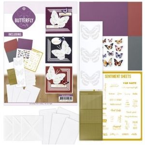 BC4K10002 Butterfly Cards - Set 2 - 3 kaarten - Vlinders