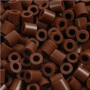 Creativ Company - Nabbi - Strijkkralen - Medium - Chocolate - 5x5mm - 2,5mm gatgrootte - Zakje 1100st