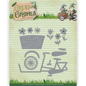 Ycd10352 Snijmal - Yvonne Creations - Great Gnomes - Gnome Cargo Bike - 13 malletjes