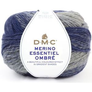 DMC - Merino Essentiel Ombré - 150gram - 285 meter - Kleur 1002 Blauw/Grijs
