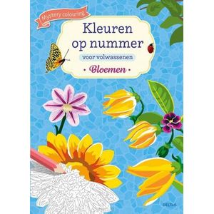 Boek - Kleuren op nummer voor volwassenen - Bloemen - 21,5x30cm