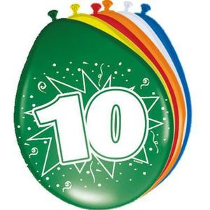 Folat - Leeftijd ballonnen 30cm 10 jaar 8st