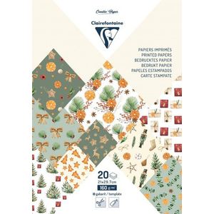 Clairefontaine - 95547 Origami blok - Kerst - 160grams - A4 - 20vel