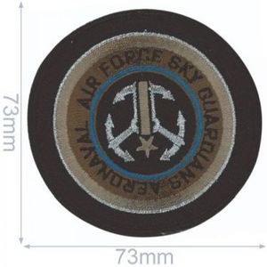 HKM Mode Applicatie - Air Force Sky met anker - 73x73mm - Plakbaar - Naaien - Strijken - 1st